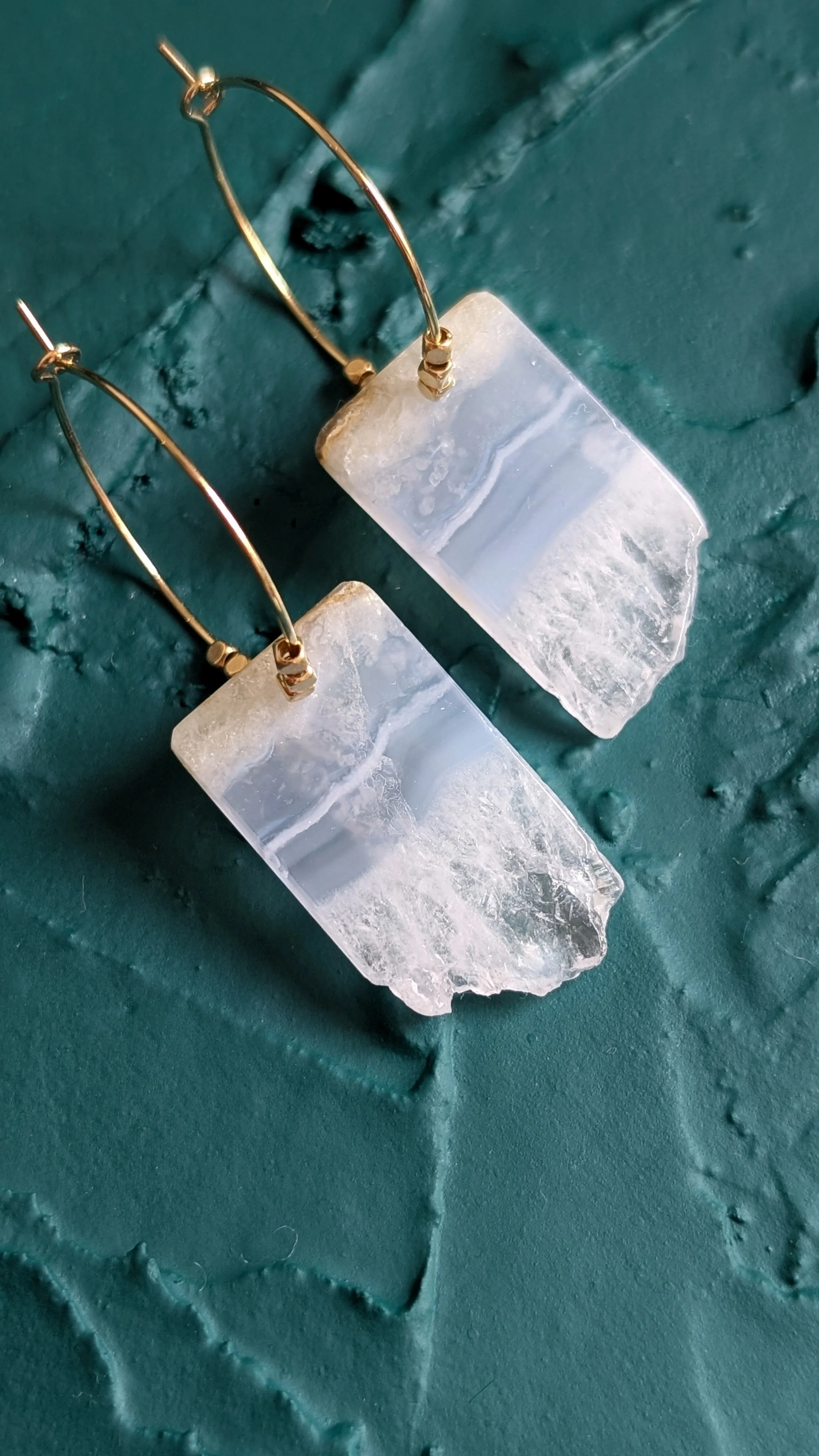 Créoles pièce unique Calcédoine M2