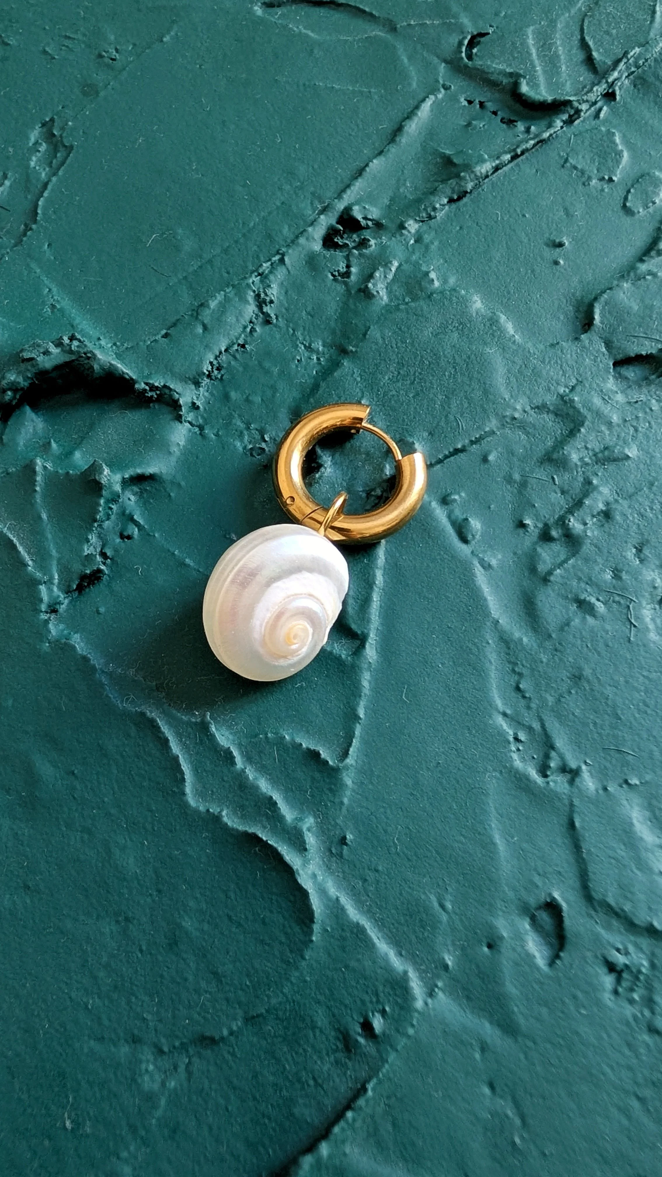Créole personnalisable coquillage Turbo Cinerius