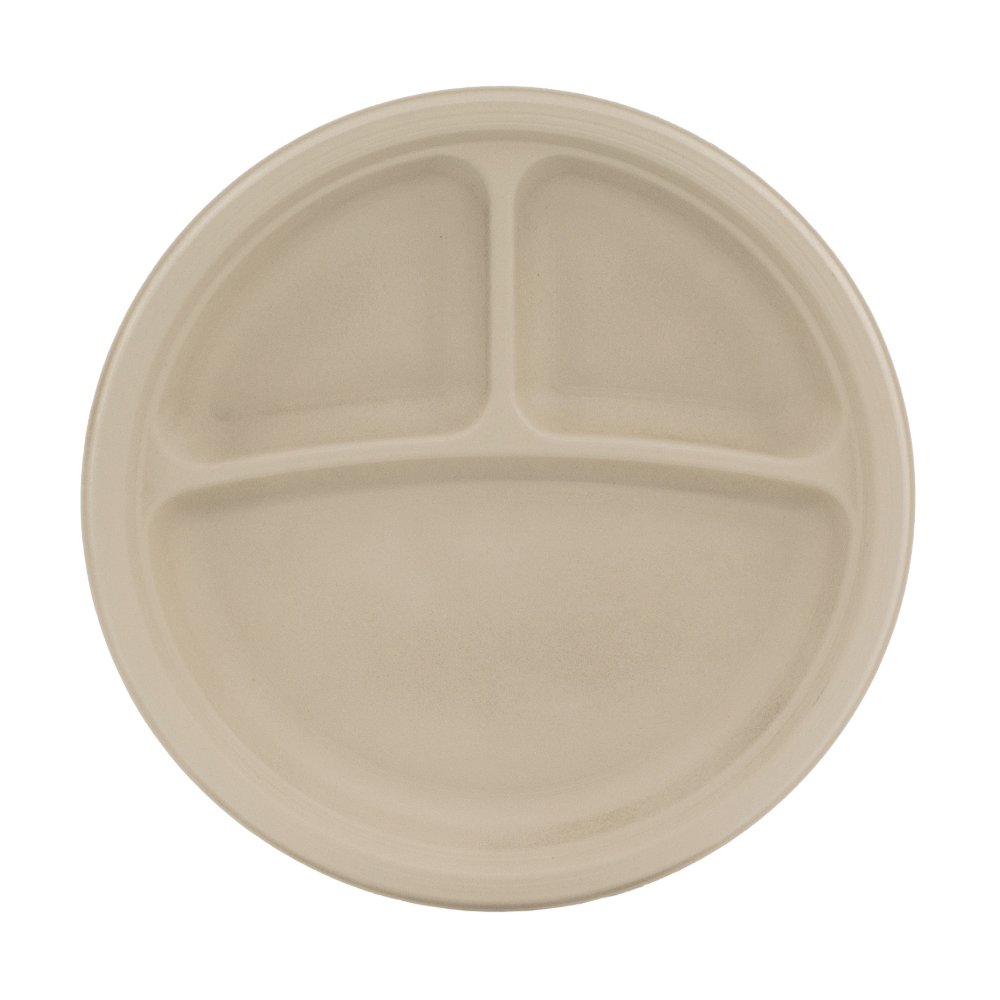 9" 3-Comp Plate