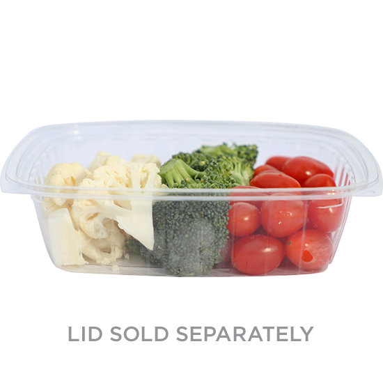 24 oz Rectangular Deli, Clear