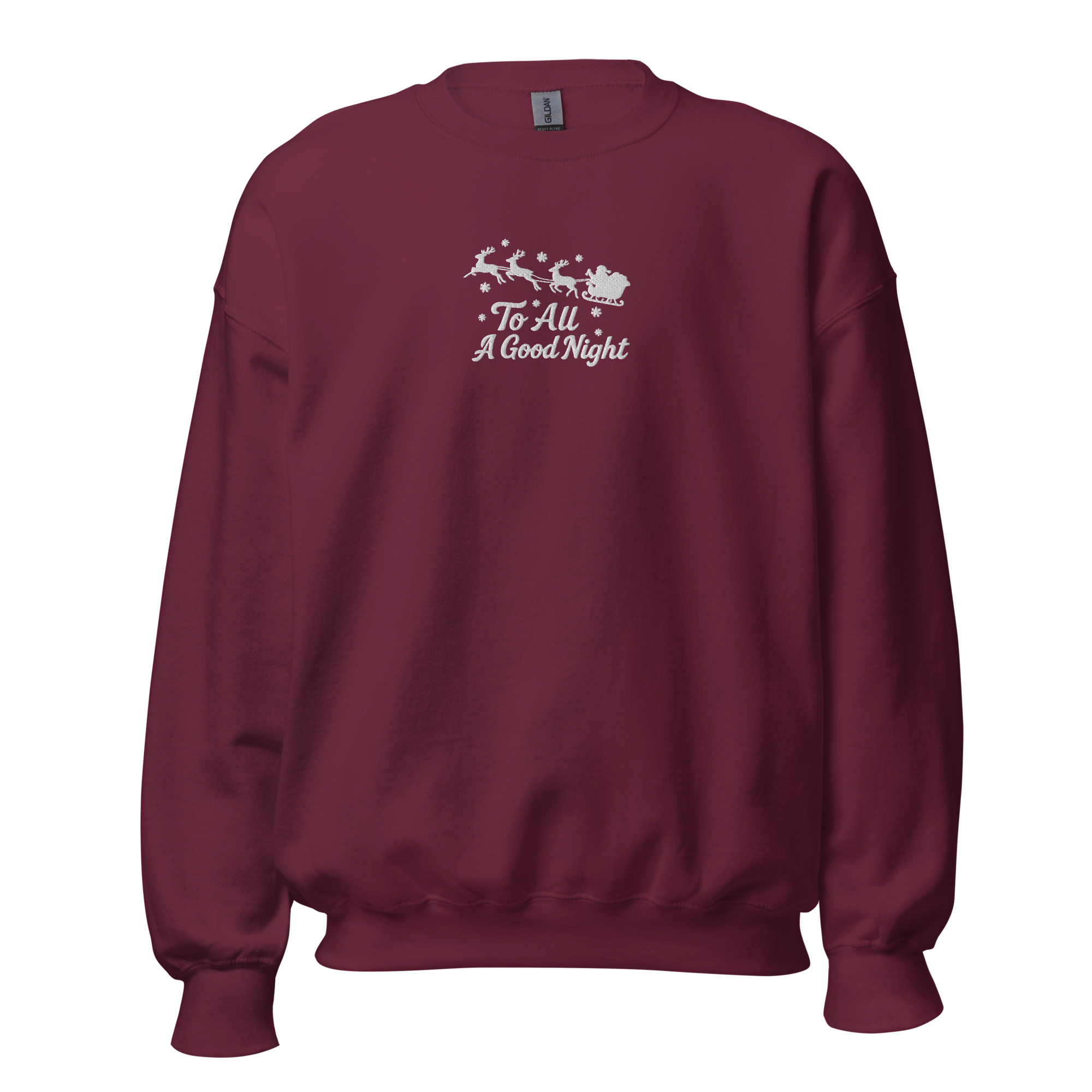 Good Night Embroidered Unisex Sweatshirt