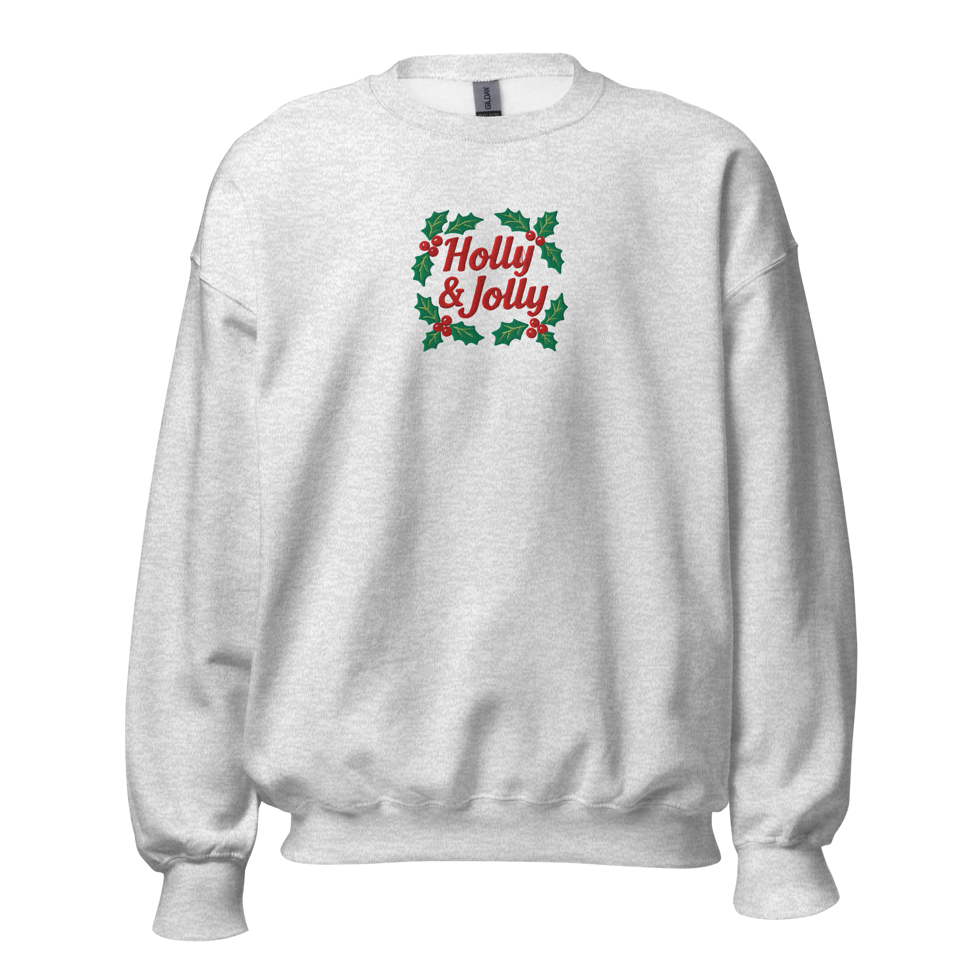 Holly and Jolly Embroidered Unisex Sweatshirt