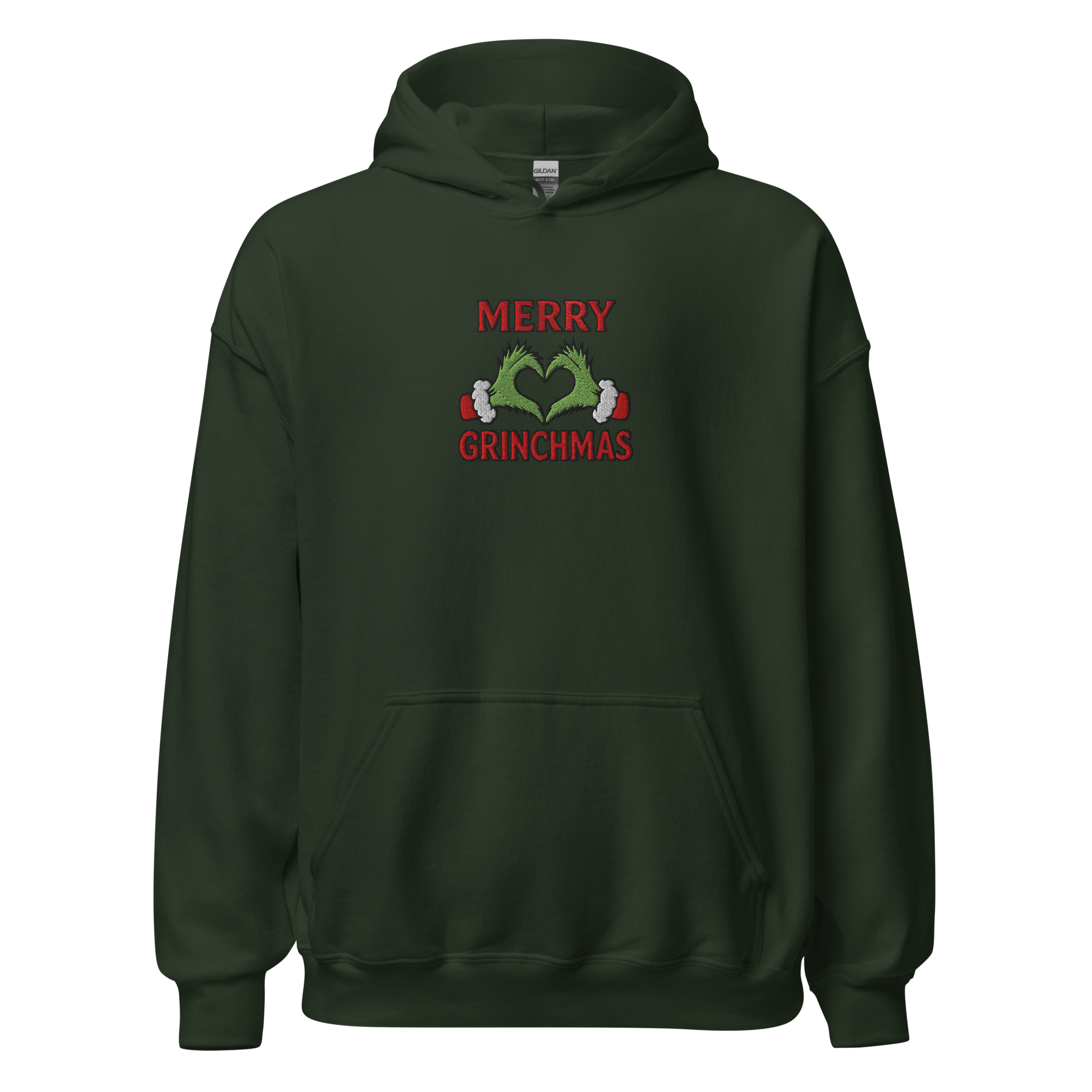 Merry Grinchmas Embroidered Unisex Hoodie