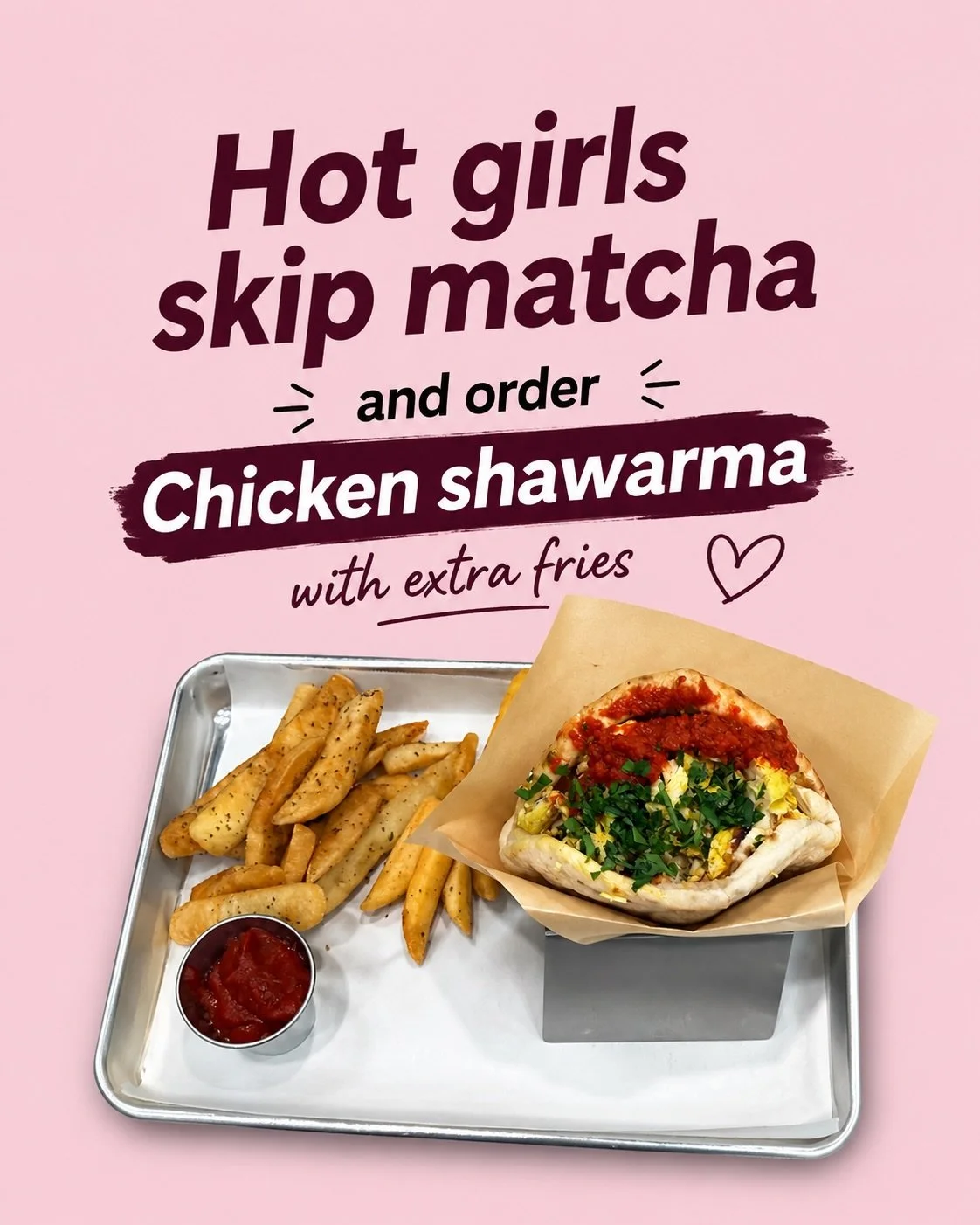 Modern woman essentials: skip the green juice, bring her a mixed grill ❤️&zwj;🔥🧆🥗🥩 trust us we know what she wants!