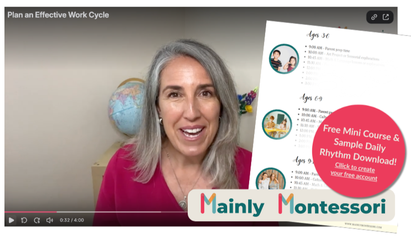 Free Montessori Essentials Course for homeschoolers with pdf resource downloads