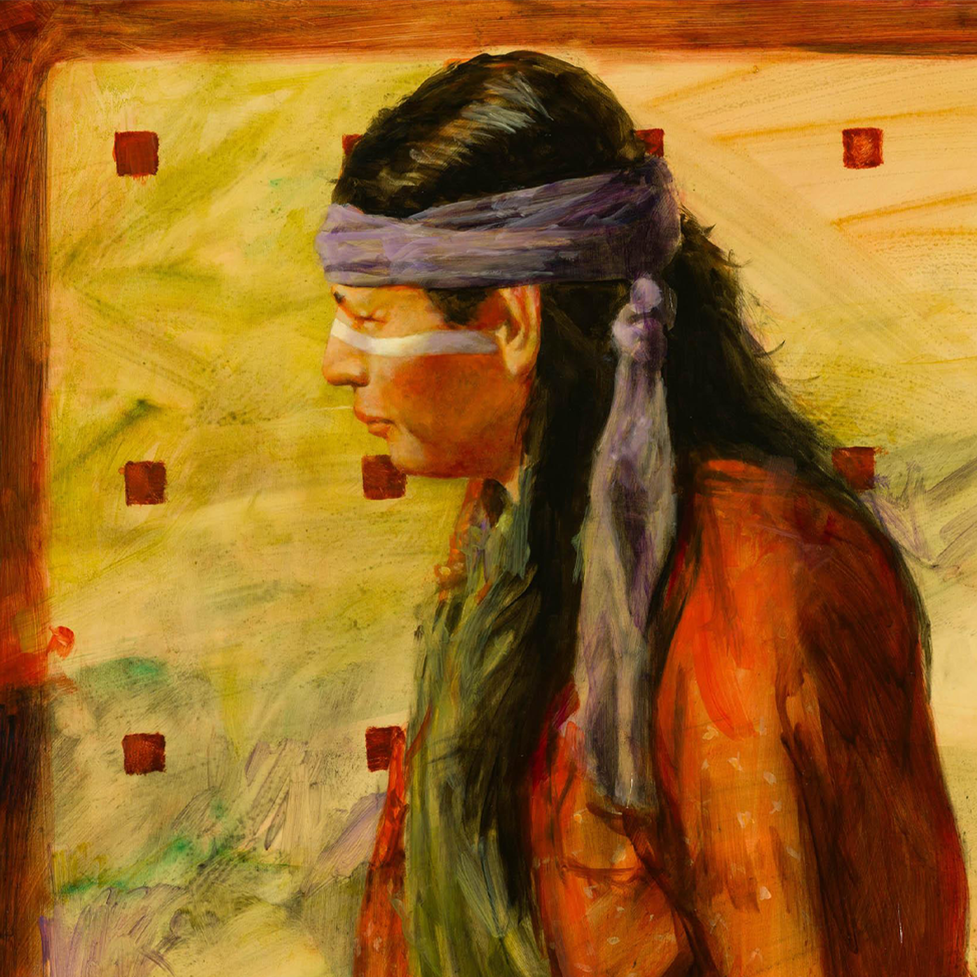 J.E. Knauf Arrival Original Oil Painting