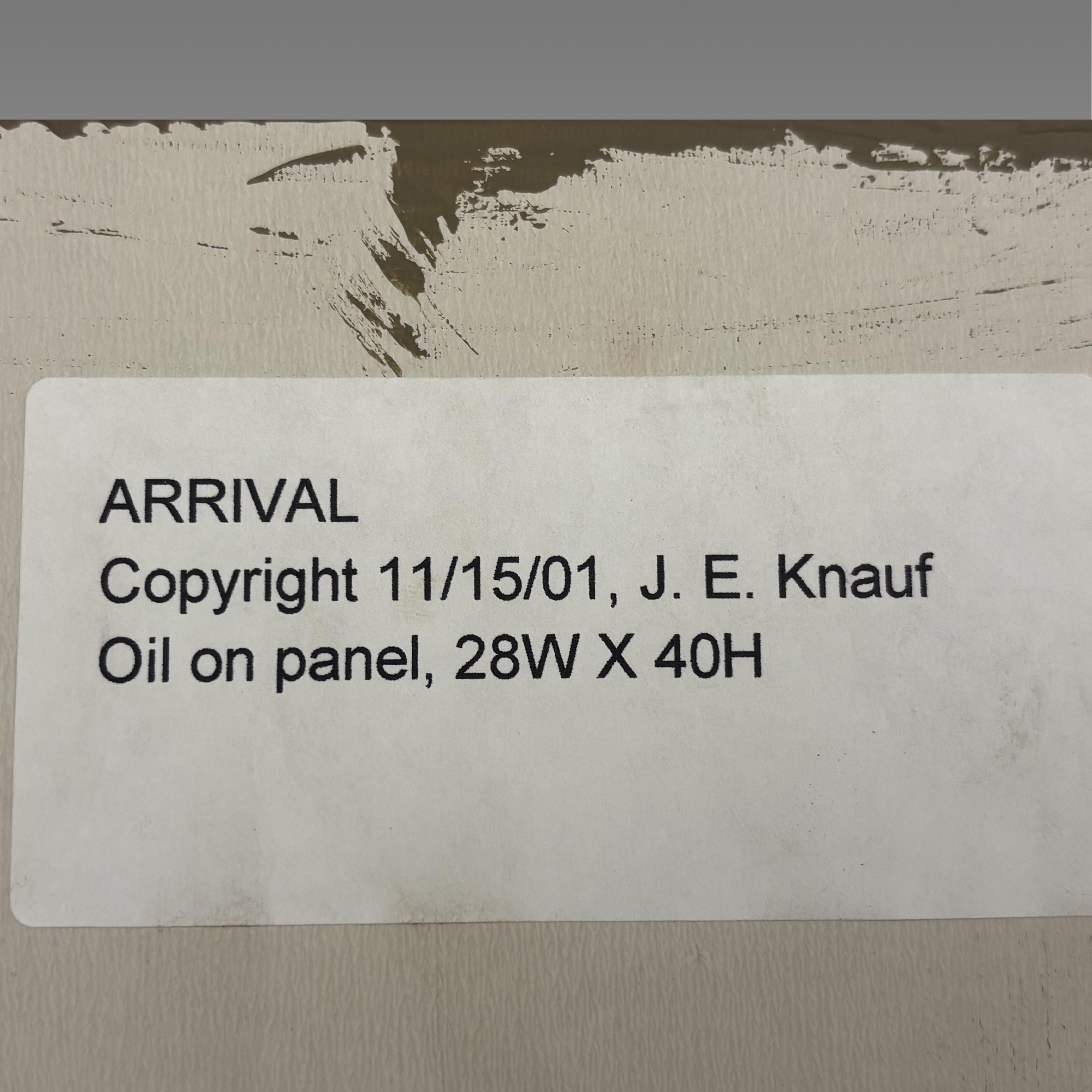 J.E. Knauf Arrival Original Oil Painting