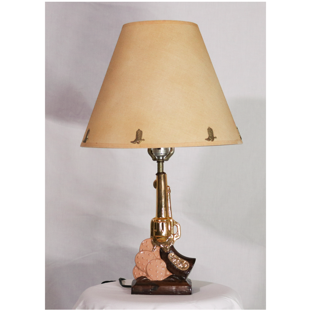 Vintage Gun Lamp w/shade