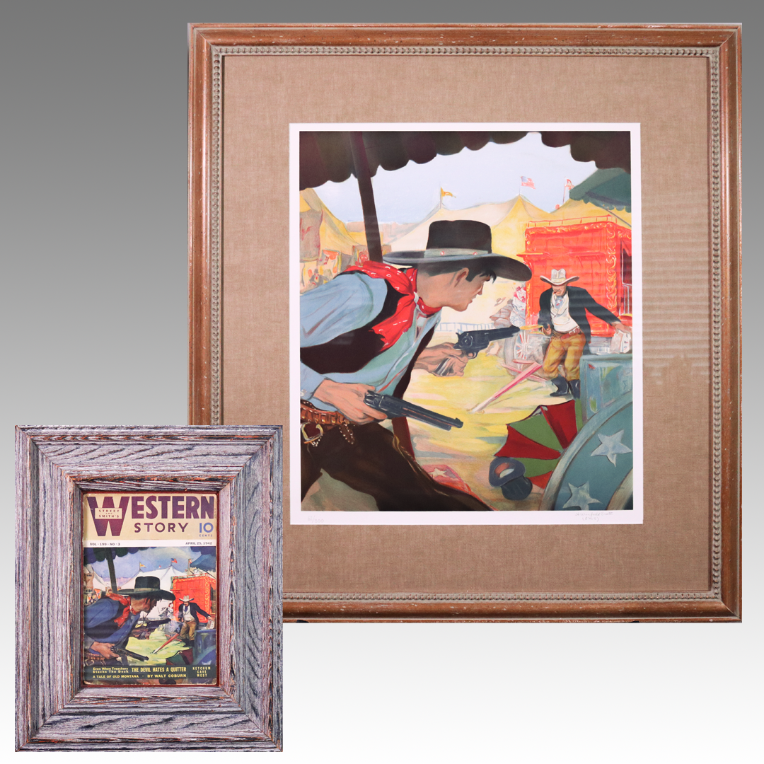 Harold Winfield Scott lithograph and vintage magazine