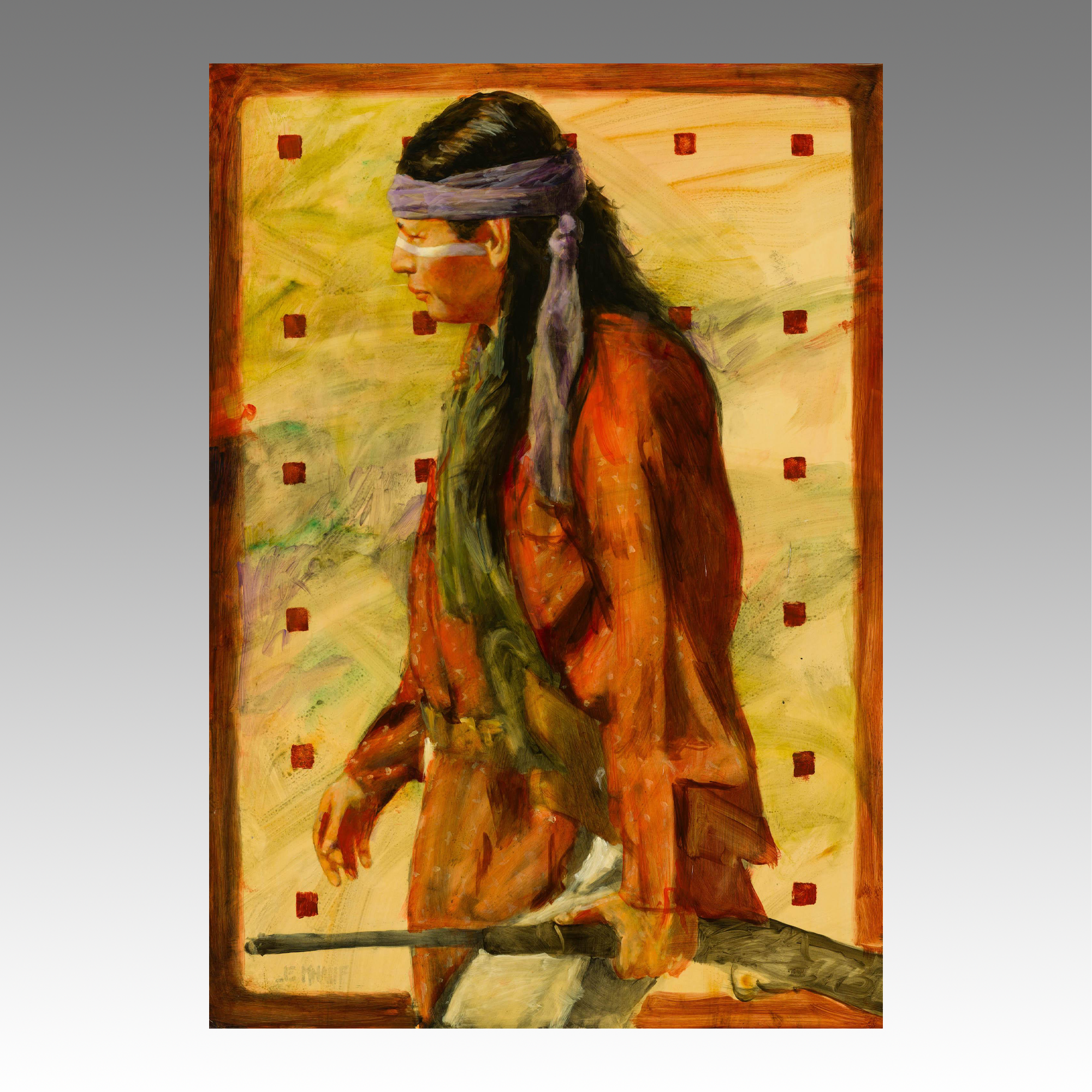 J.E. Knauf Arrival Original Oil Painting