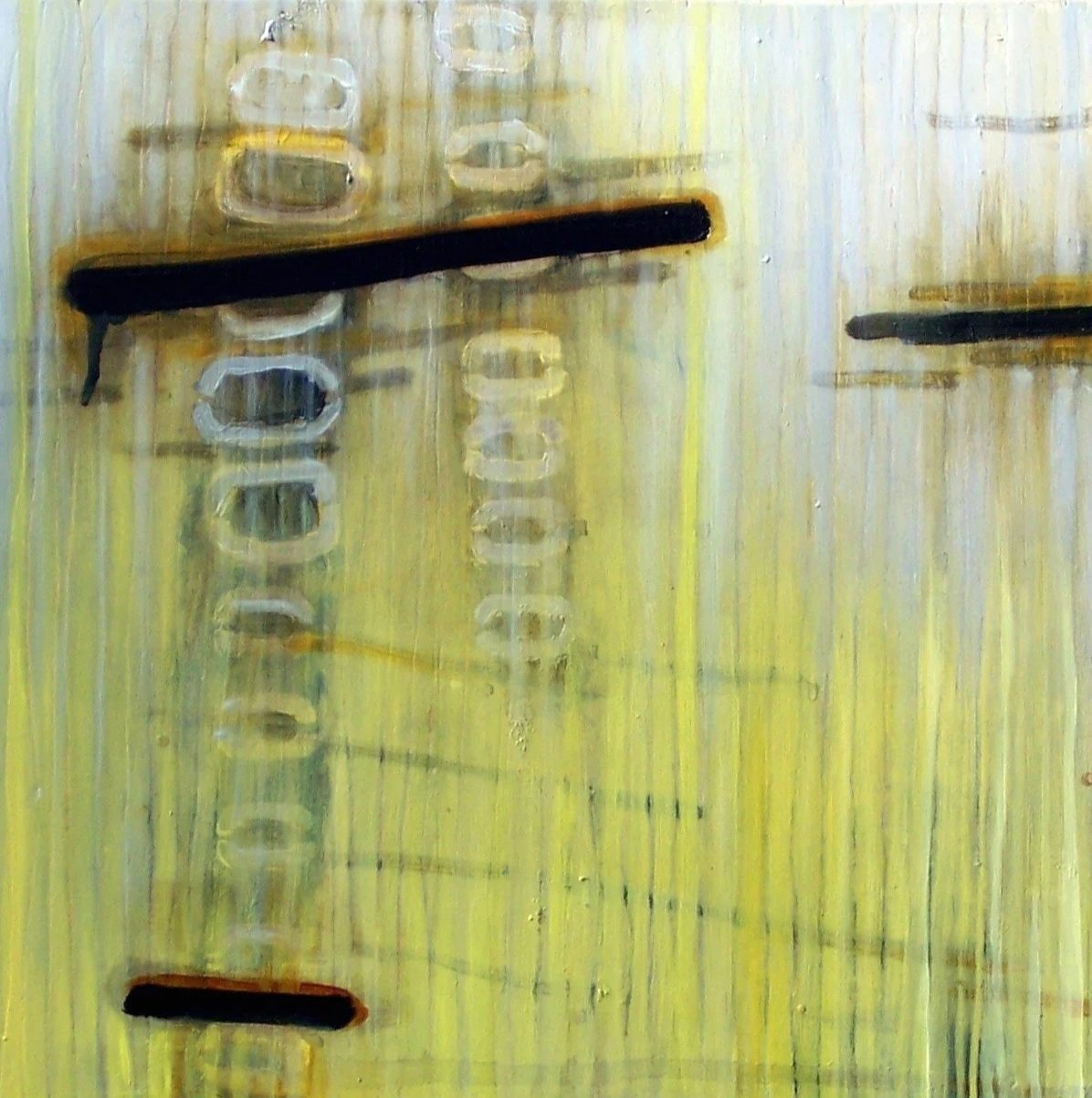  Sequentia #13  Mixed Media on Panel 12"x12" 2003