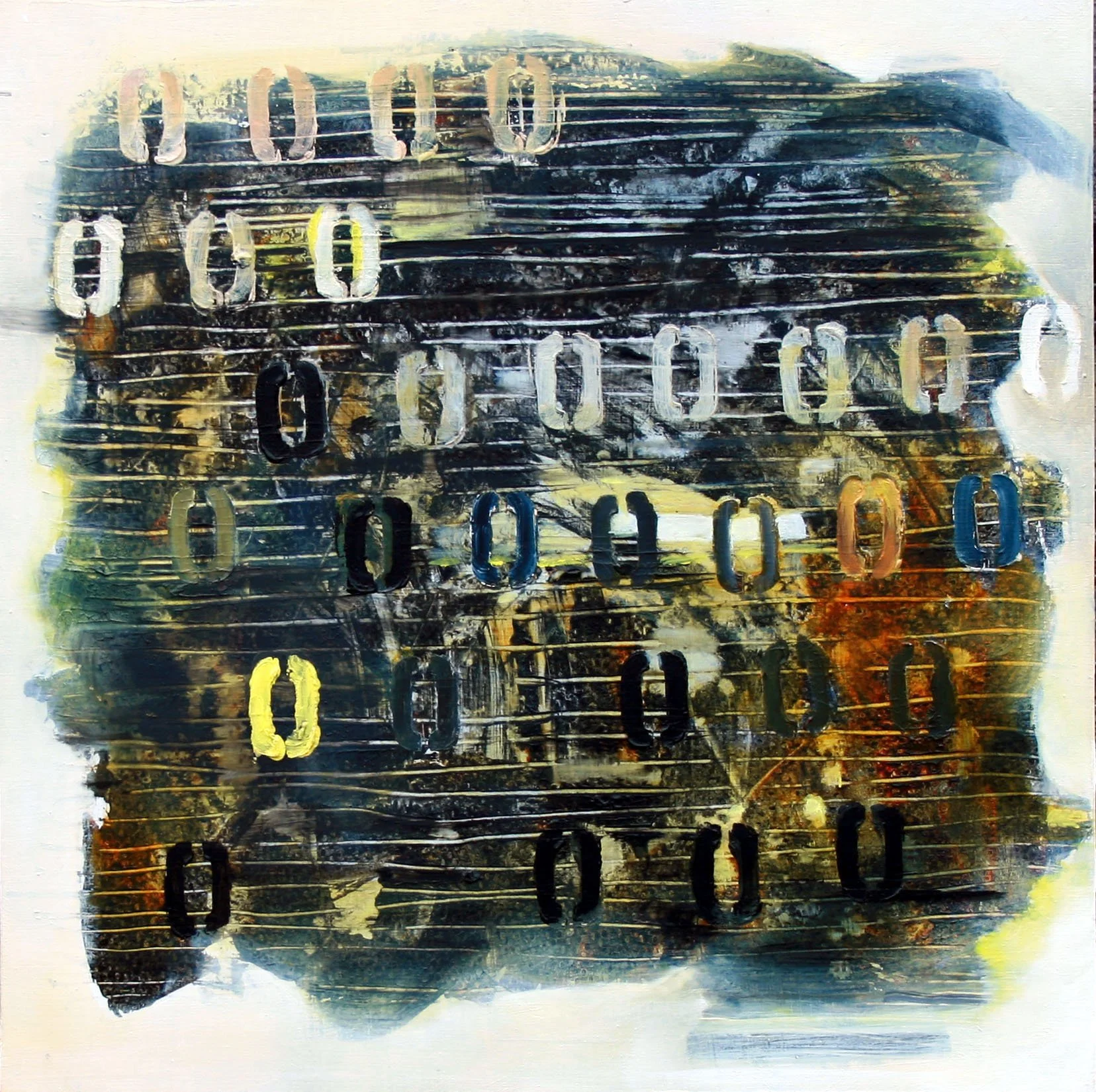 Sequentia #15 Mixed Media on Panel 12"x12" 2003