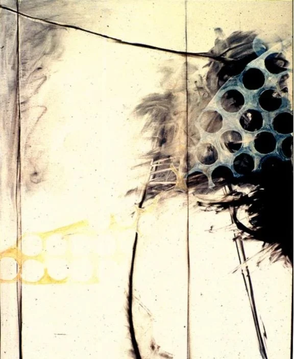  White Passage #1   Charcoal/ Acrylic/ Oil on Panels 30"x46" 1998
