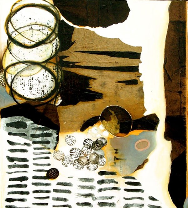Earth Element #1, Mixed Media on Panel, 42"x38", 2004