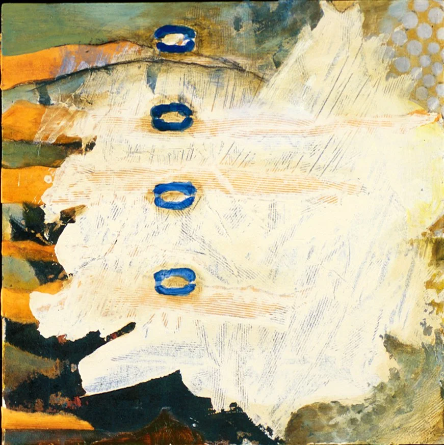  Sequentia #5 /strong   Mixed Media on Panel 12"x12" 2001