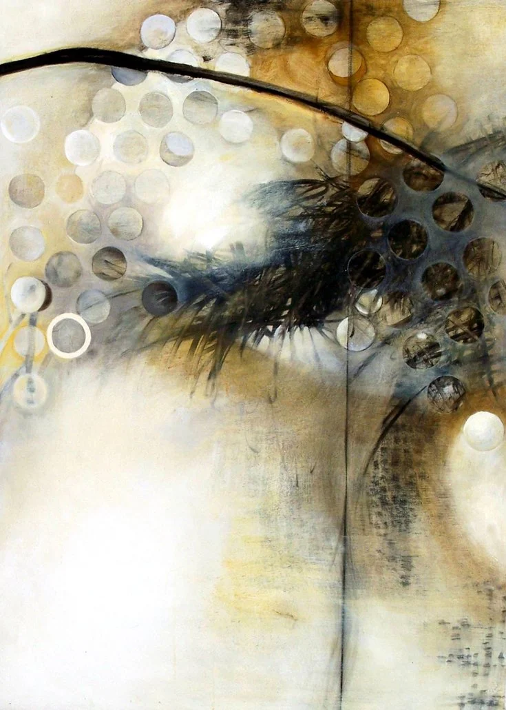  White Passage #10 , 1998 Charcoal, acrylic, oil on panel 36 x 26 in.