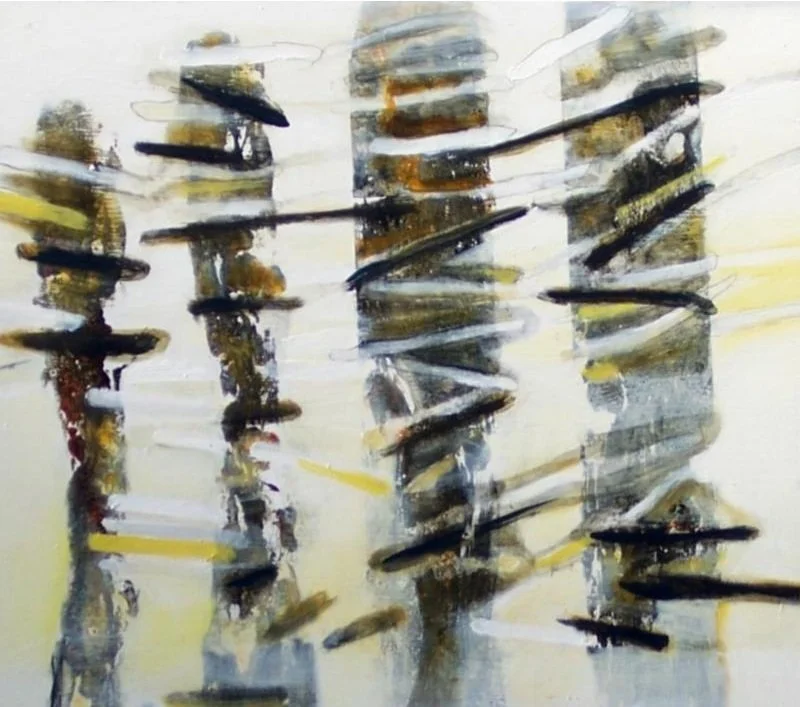  Sequentia #11     Mixed Media on Panel 12"x12" 2003