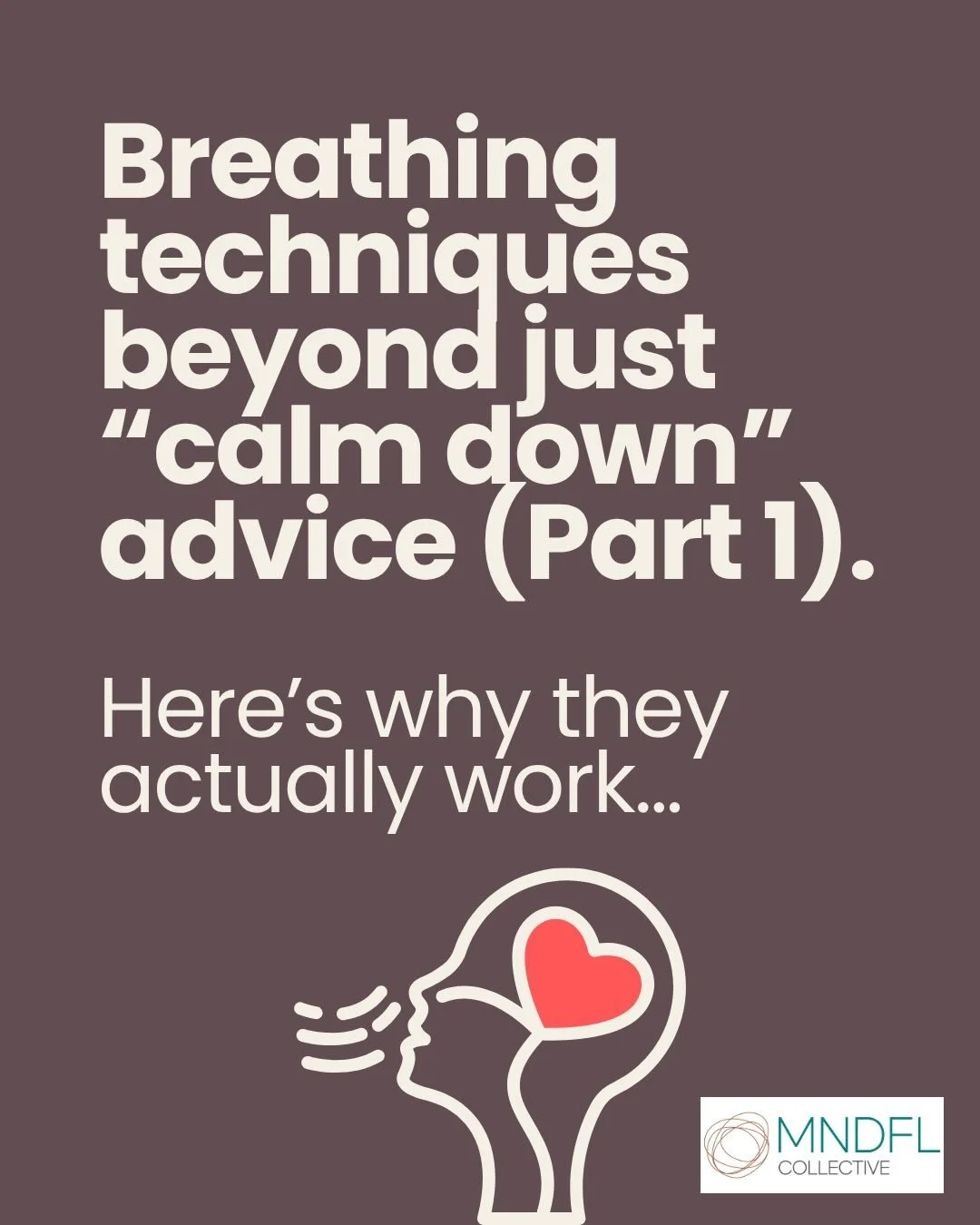 Breathing techniques get a bad reputation.

Mostly because they&rsquo;re often offered at the worst possible moment ever&hellip;when someone is already overwhelmed.

But here&rsquo;s the honest truth:
 Breathing isn&rsquo;t about &ldquo;calming down.