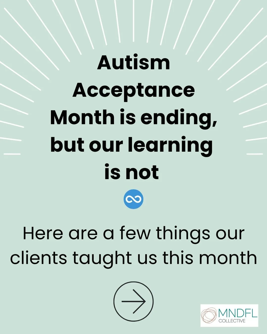 April is ending, but the work continues.

This month, while the world talked about awareness, our autistic clients were busy teaching us what acceptance actually looks like.

From the kiddo who showed us how a specific fidget toy helps them regulate,