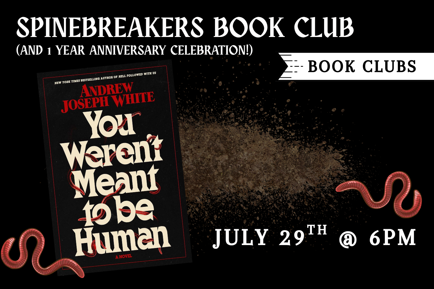 Spinebreakers Book Club and 1 Year Anniversary Celebration!