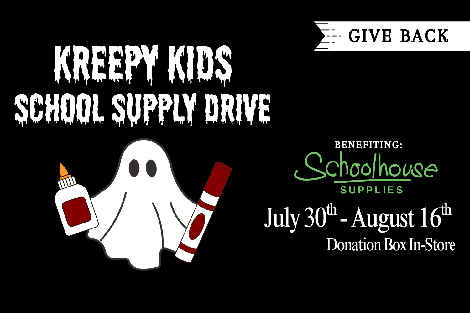 Kreepy Kids School Supply Drive
