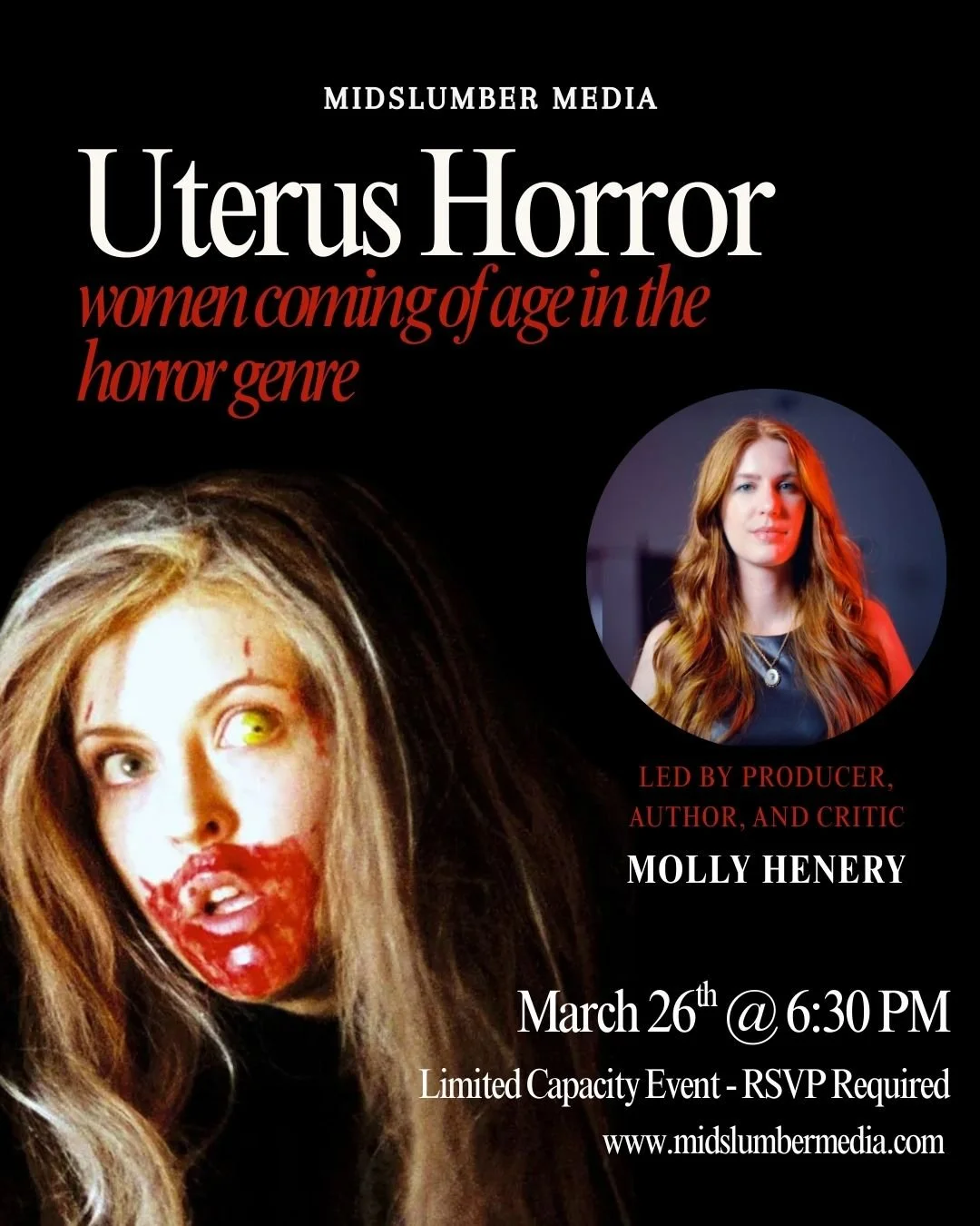 Uterus Horror: Women Coming of Age in the Horror Genre w/ Molly Henery - Events