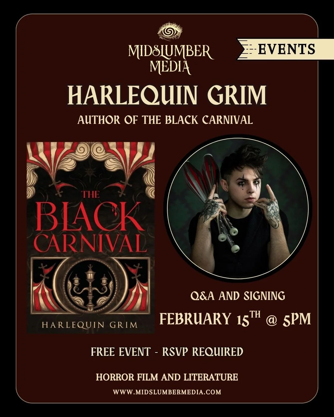 Harlequin Grim: Author of The Black Carnival