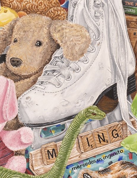 Pepecito with White Skate Acrylics 8 3/8 x 11"