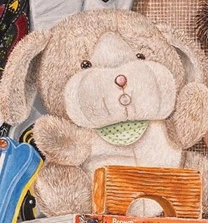 Kootize with Orange Block Acrylics 7 !/2" x 7 5/8"