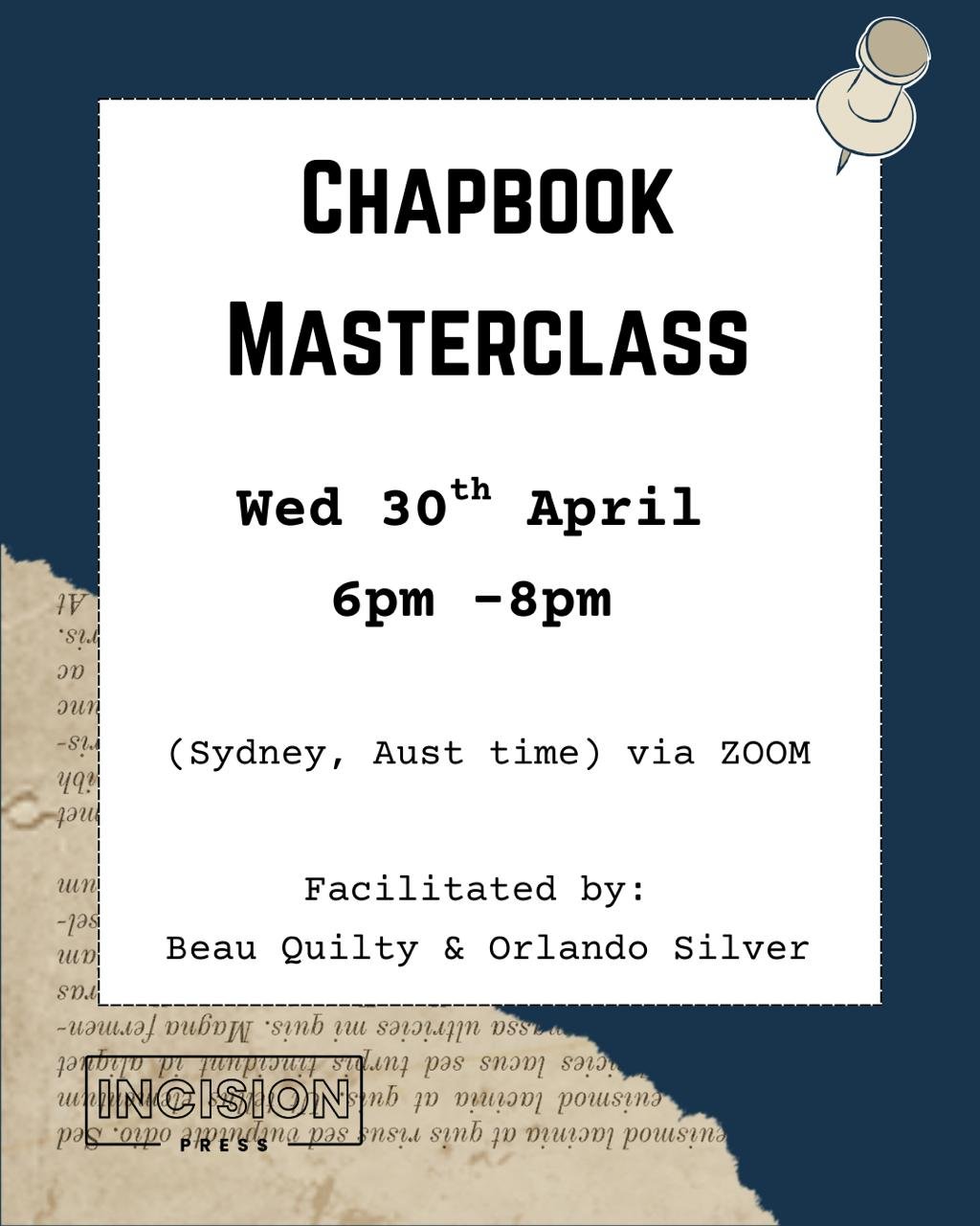 Chapbook Masterclass