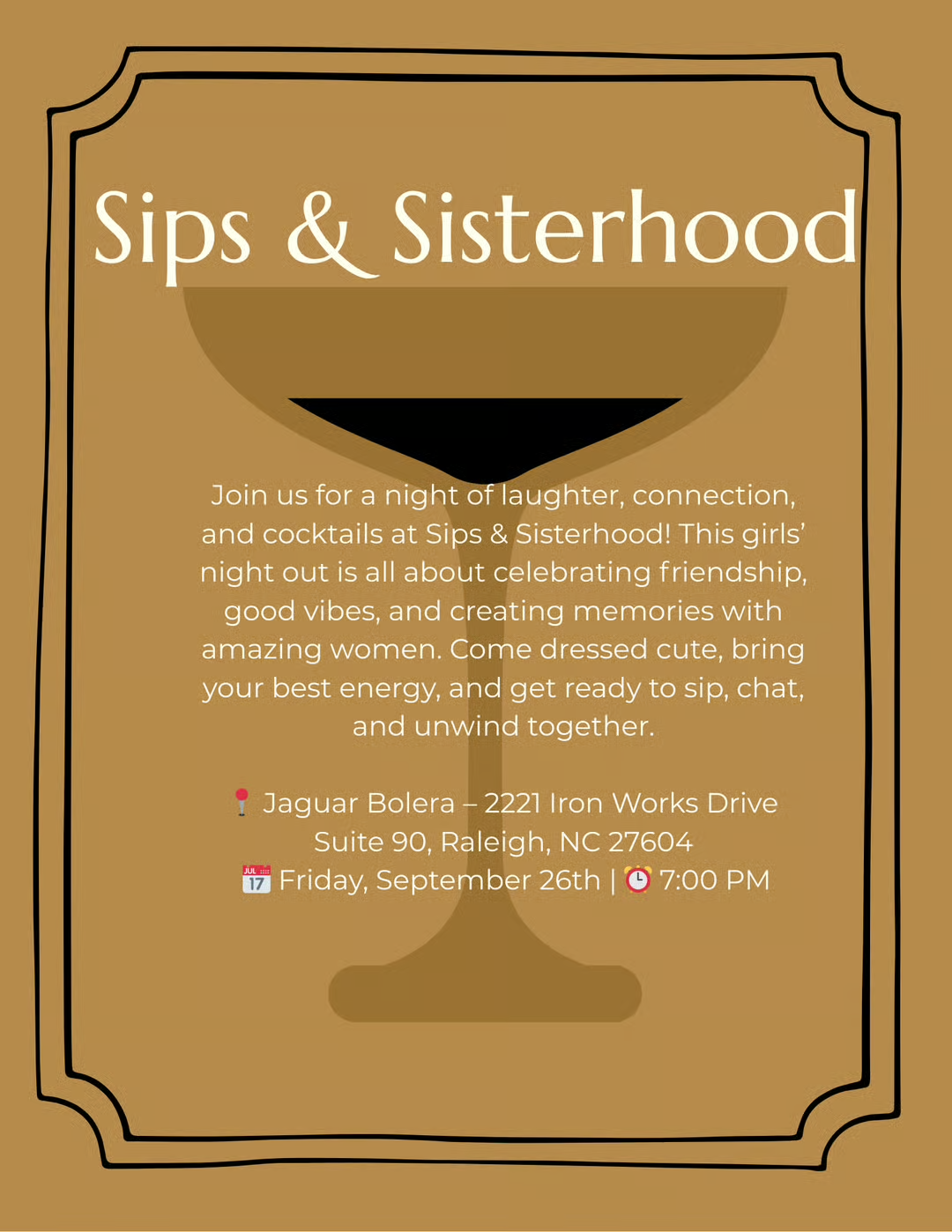 Sips and Sisterhood (30s Ladies)