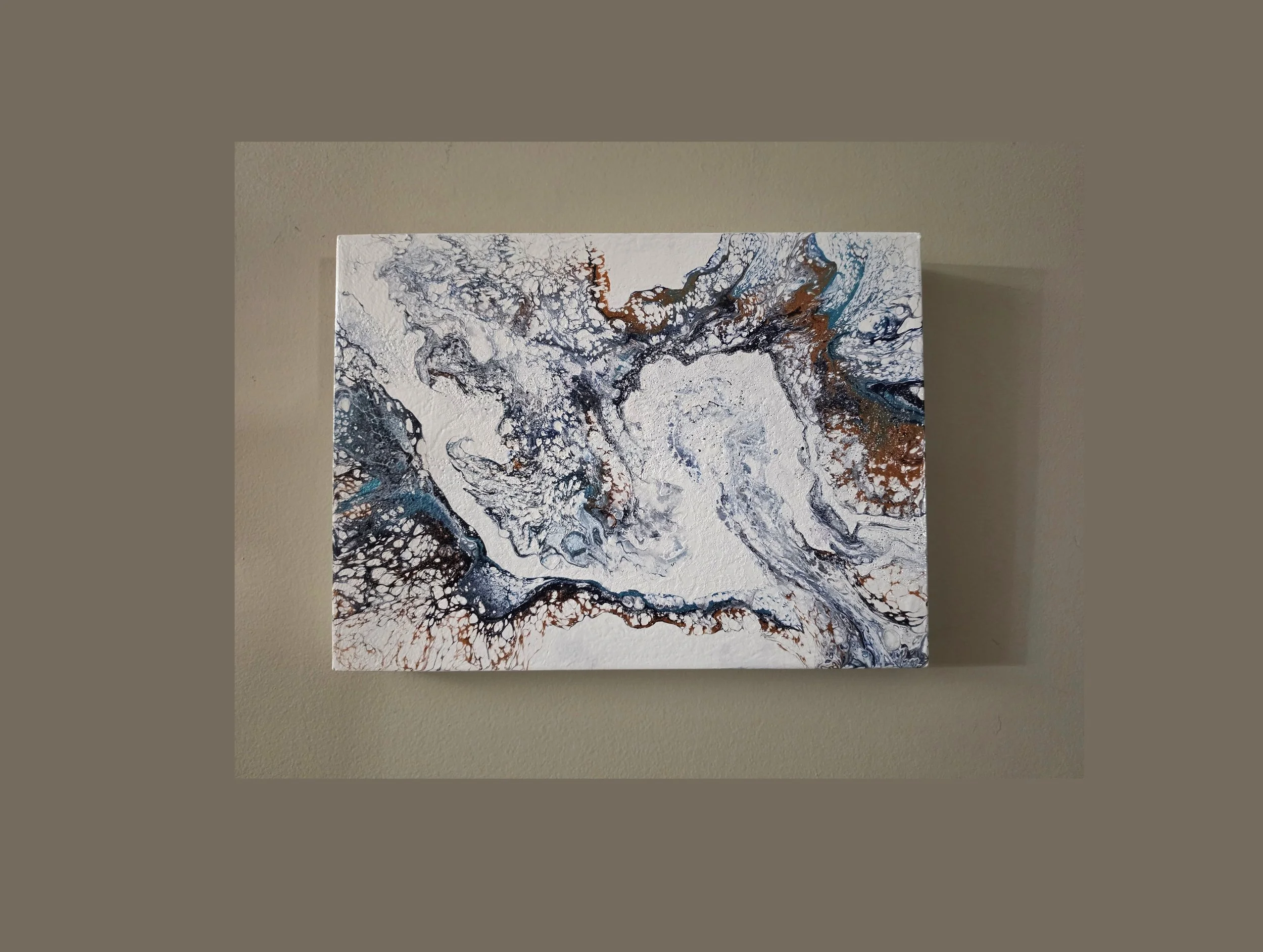 Aged Fossil - Acrylic Pour Art