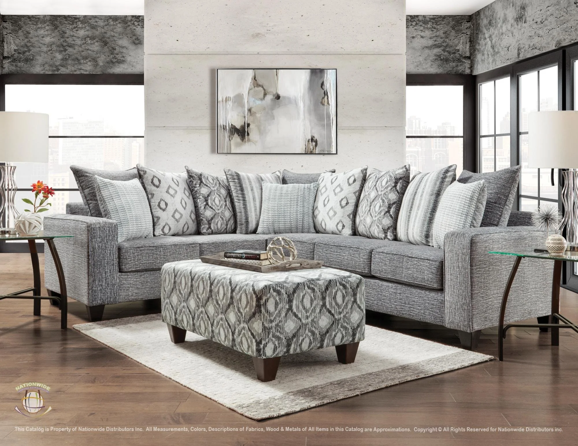 2PC Sectional $1,600 (U346)

Color: Gray
Features: All Pillows Included, Reversible Seat Cushions, Ottoman included