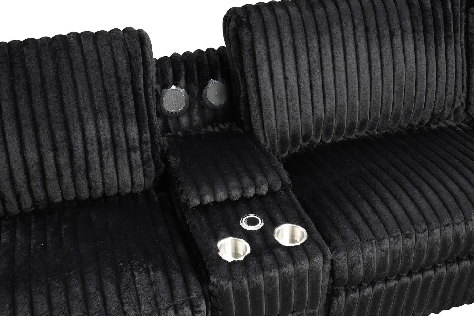 Speaker, Storage Console, Cup Holders