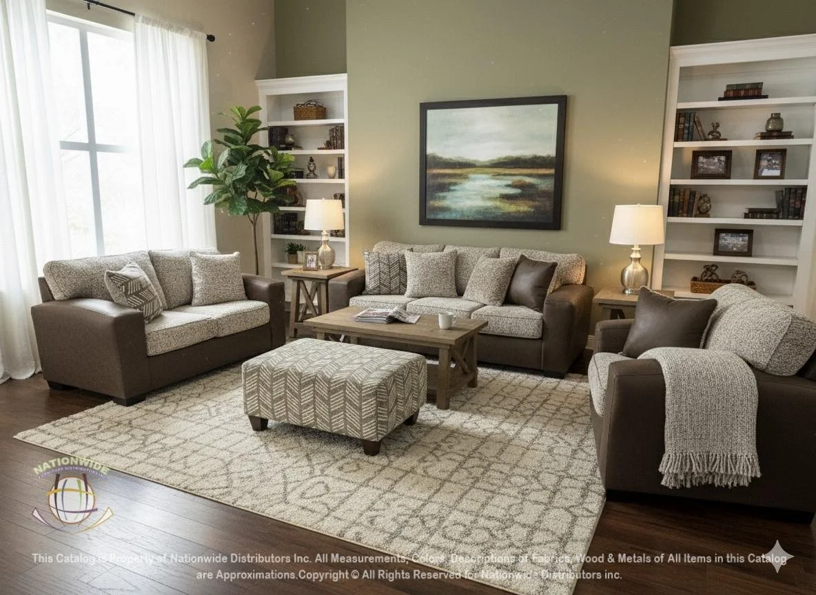 SOFA & LOVESEAT - $1,400 (U215)
(OTTOMAN & CHAIR ADDITIONAL PURCHASE)