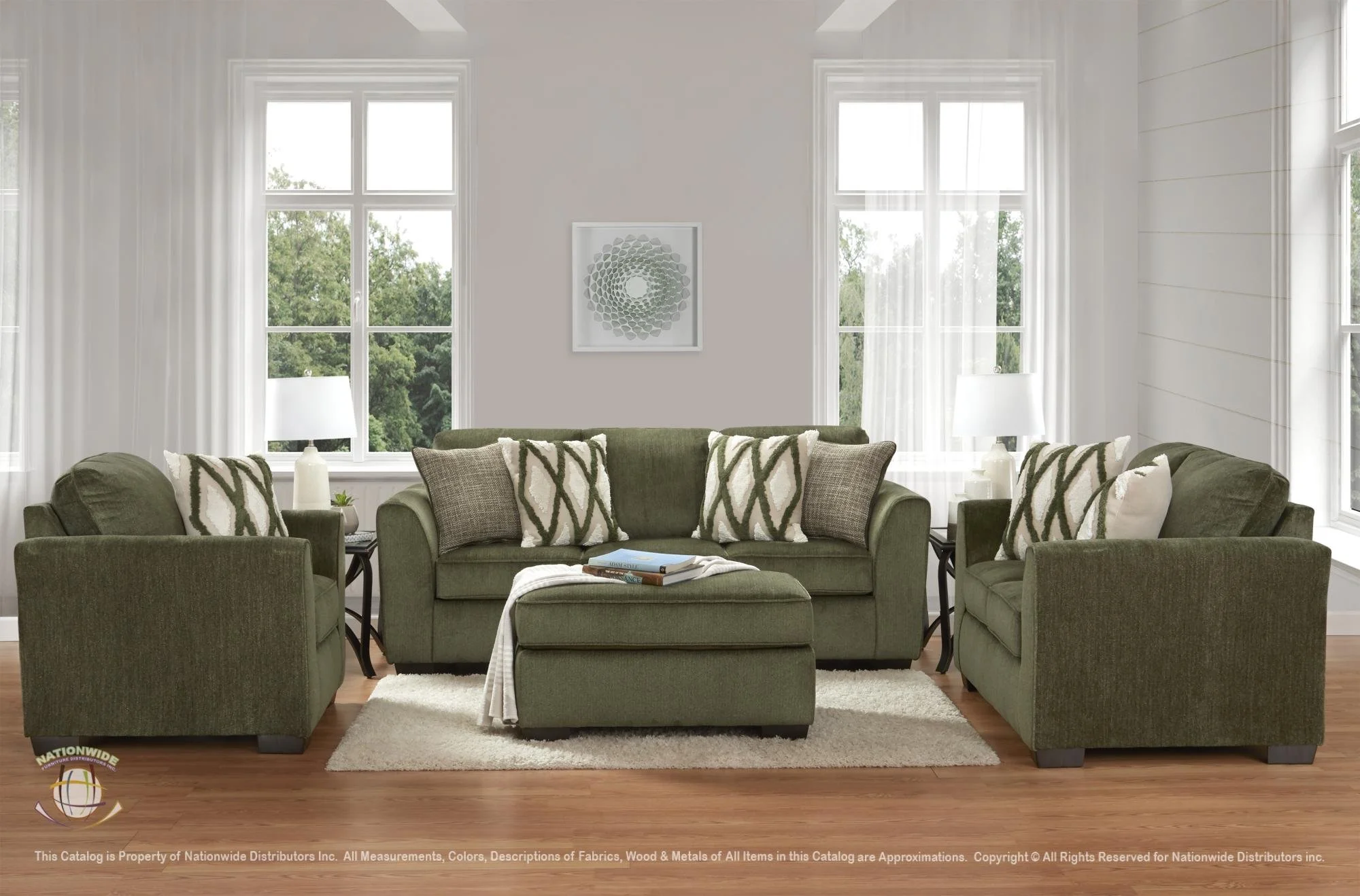 SOFA & LOVESEAT - $1,400 (U283)
(OTTOMAN & CHAIR ADDITIONAL PURCHASE)