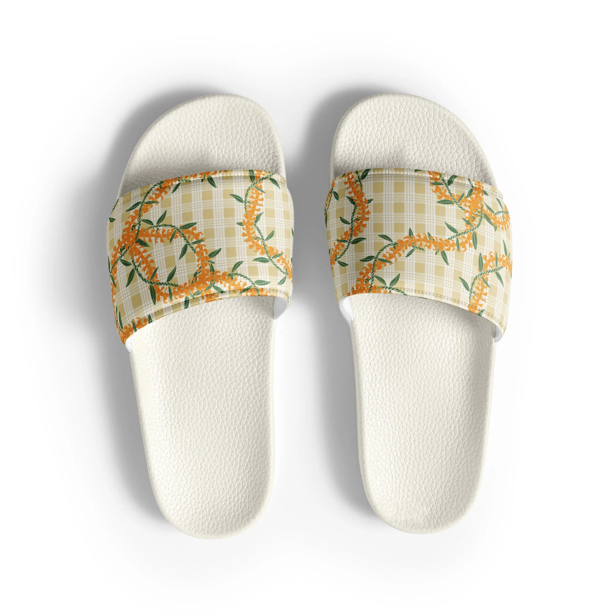 Puakenikeni Ti-Leaf Lei on Palaka Women's slides