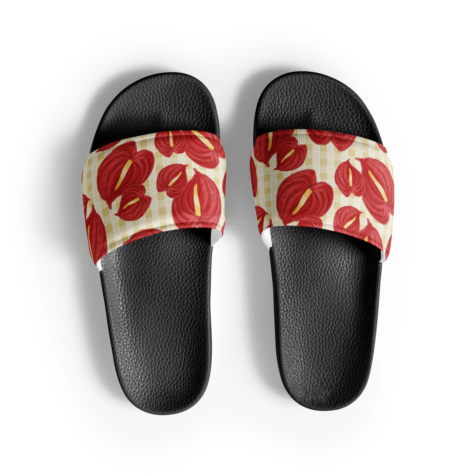 Anthurium Palaka Pattern Women's slides