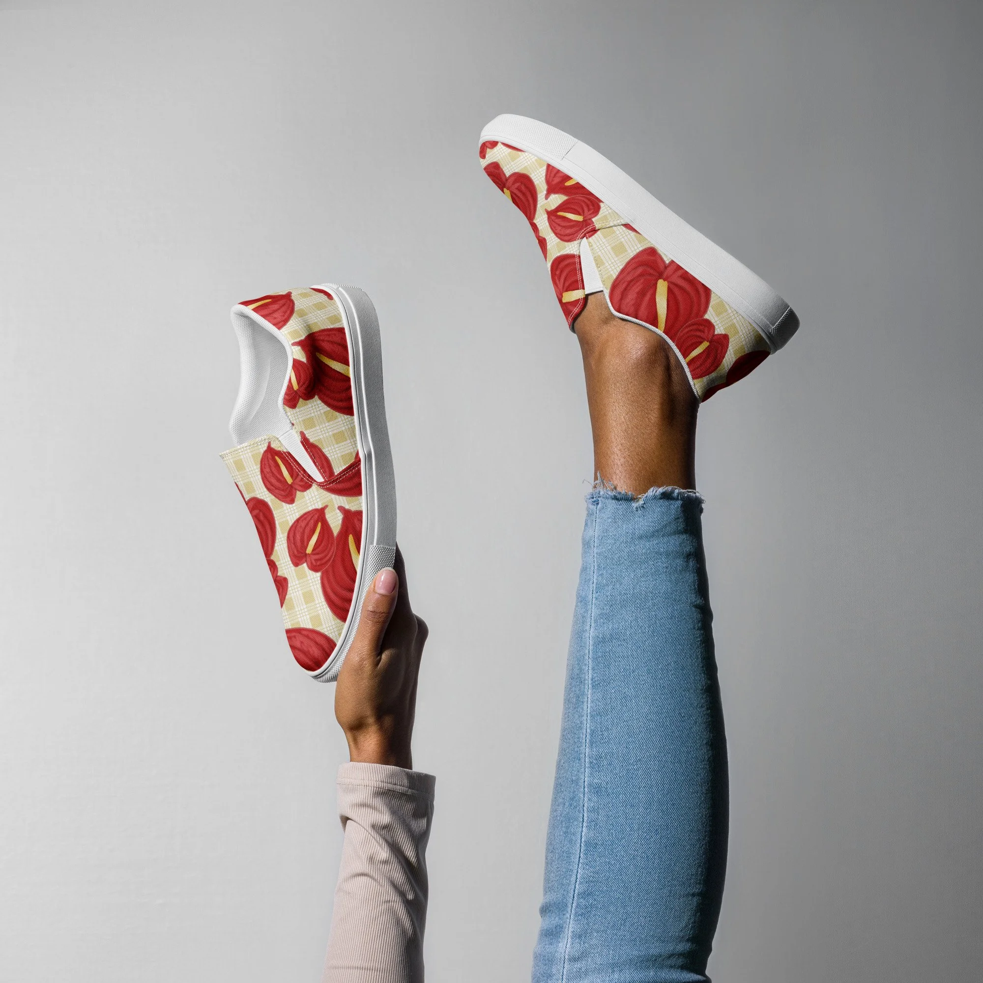Anthurium Palaka Women’s Slip-On Canvas Shoes