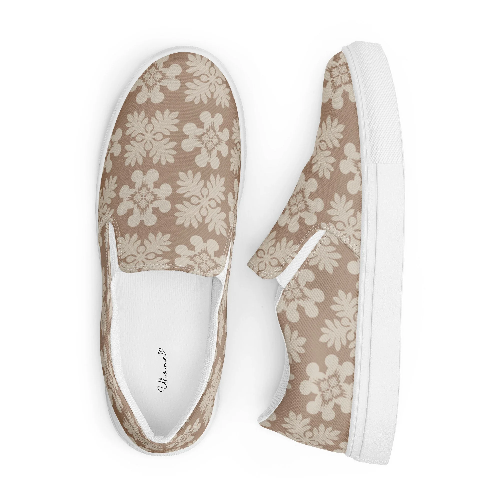DLC ‘Ulu Quilt Women’s Slip-On Canvas Shoes (Hapa Hunney)