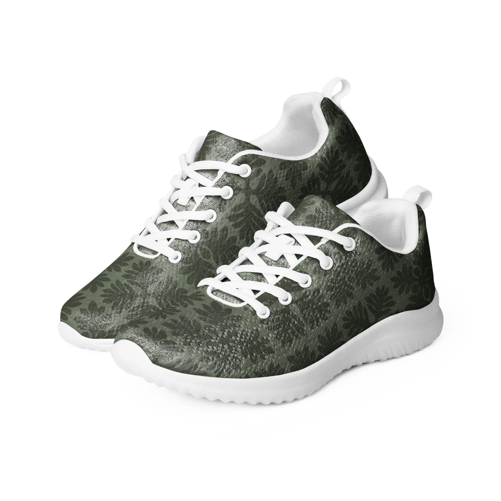 ‘Ulu Quilt Men’s athletic Sneakers (Green)