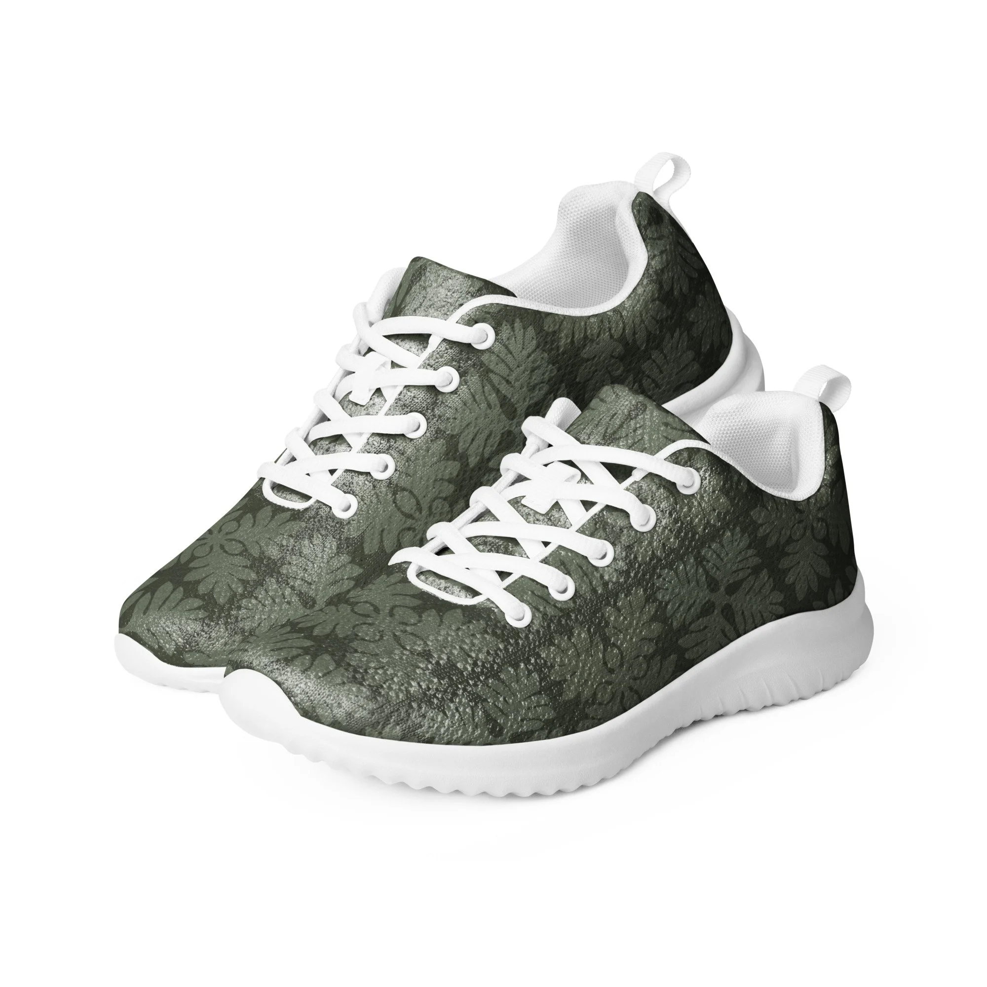 ‘Ulu Quilt Men’s athletic Sneakers (Green)