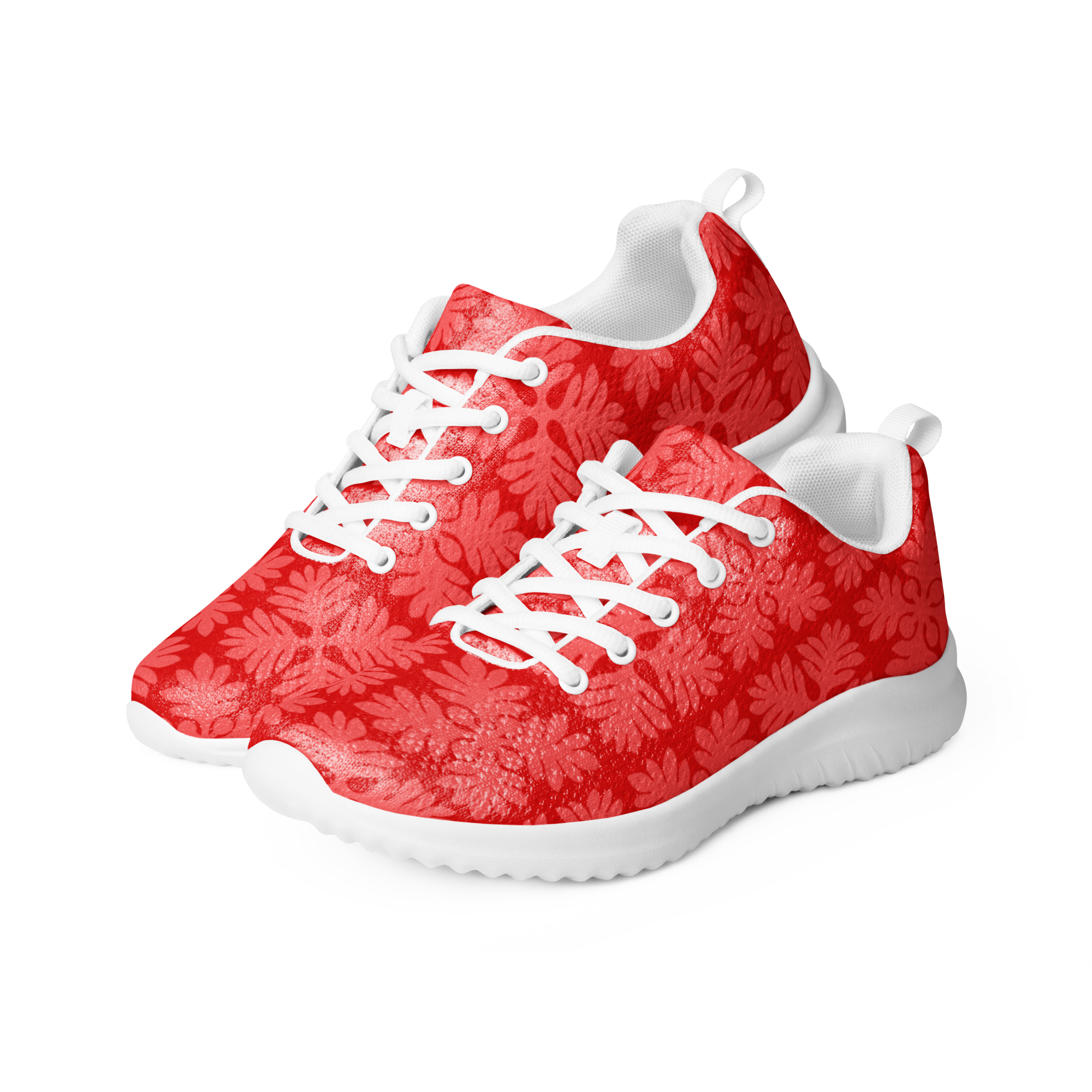 ‘Ulu Quilt Men’s Athletic Sneakers (Red)