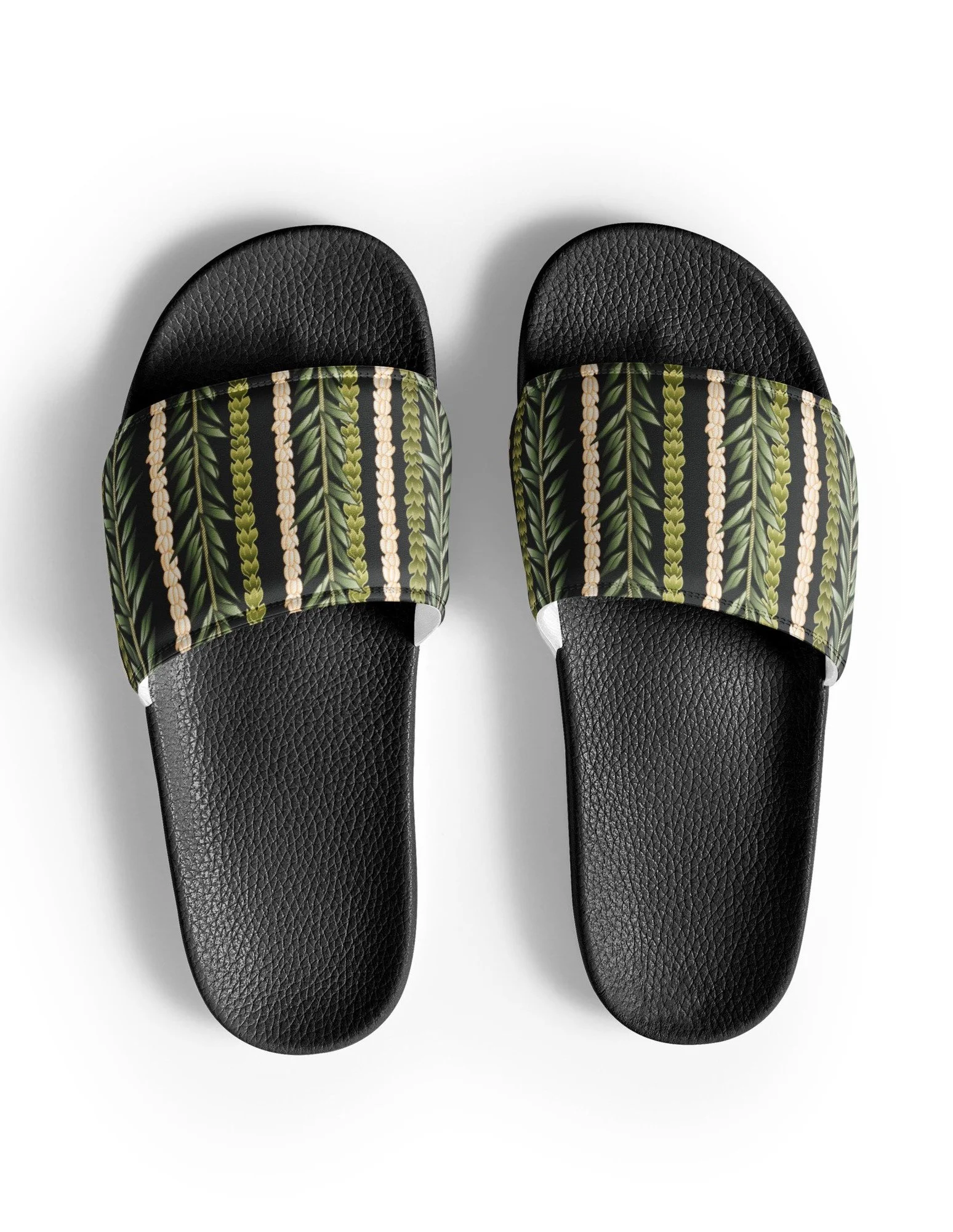 Multi Lei Pattern Black Women's slides