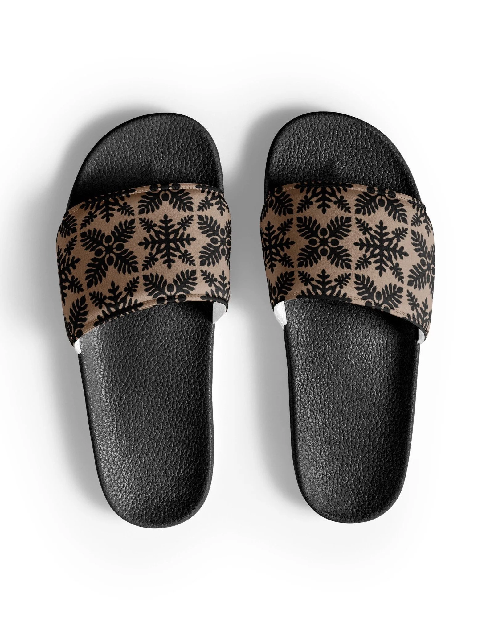 Quilt pattern Desert Taupe Women's slides