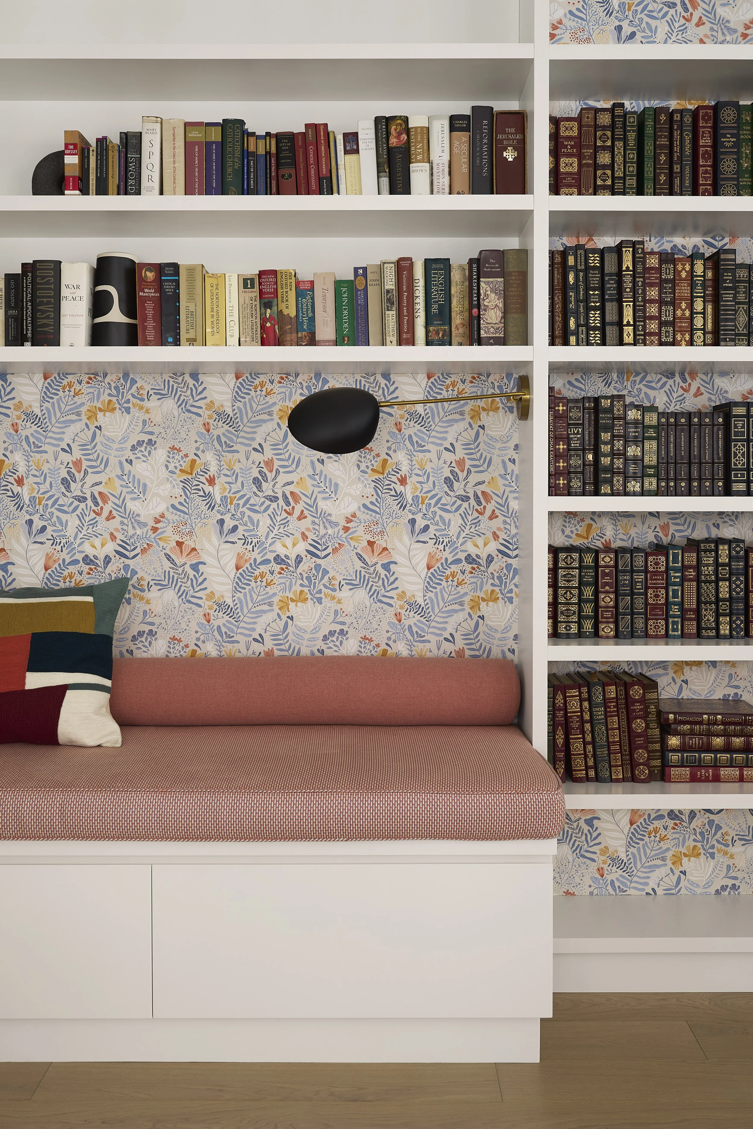 detail of reading nook