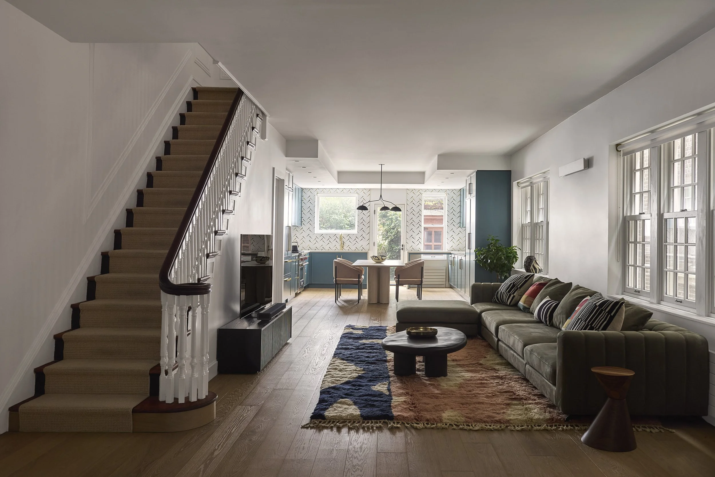 open plan kitchen and living room
