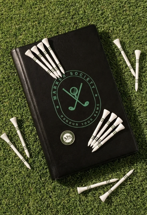 The Collector’s Kit - Marker Book,  Premium Bamboo Tees (50),  Limited Edition Marker