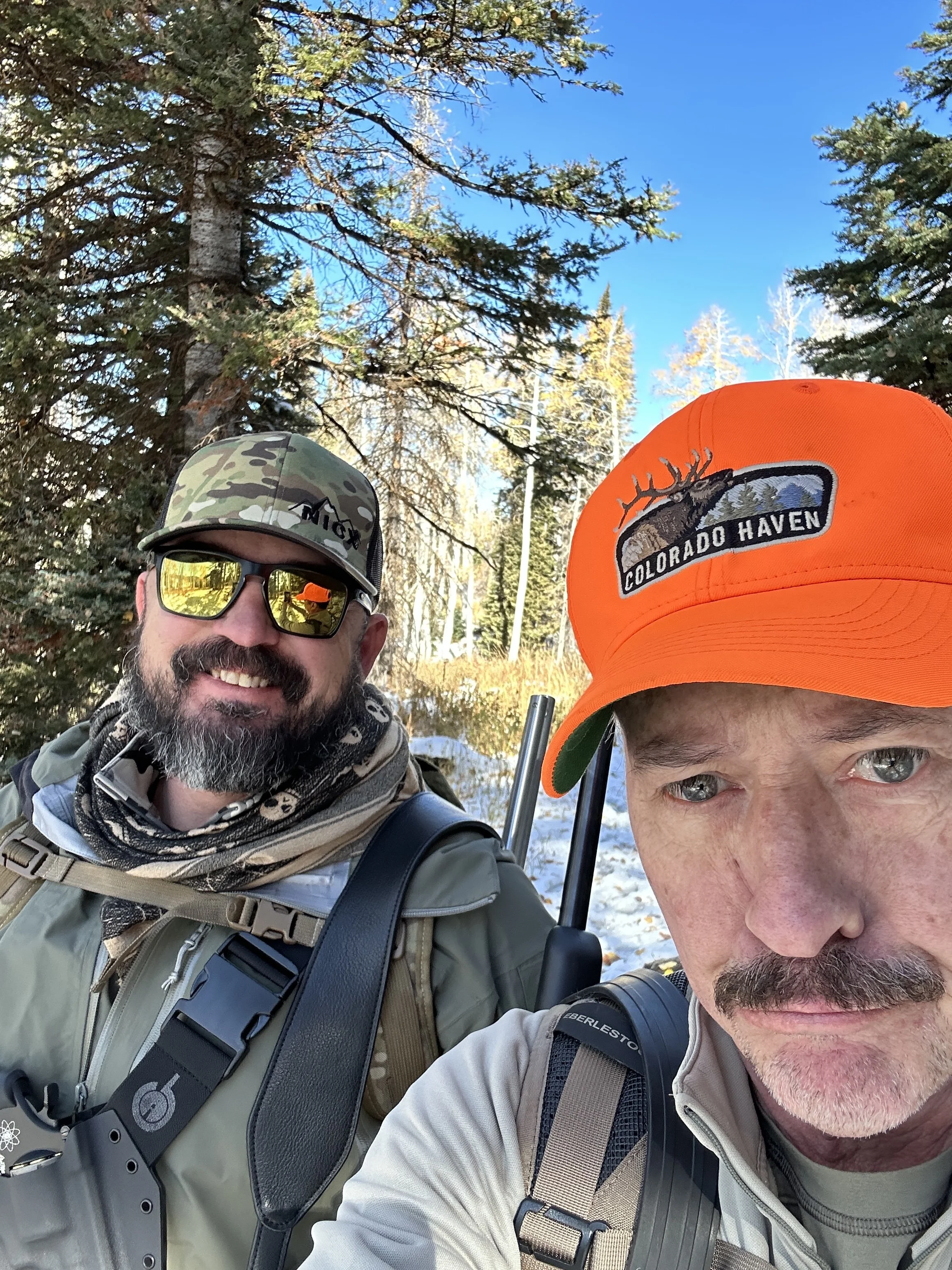First Rifle '23: Misha and Bunky on the trail.
