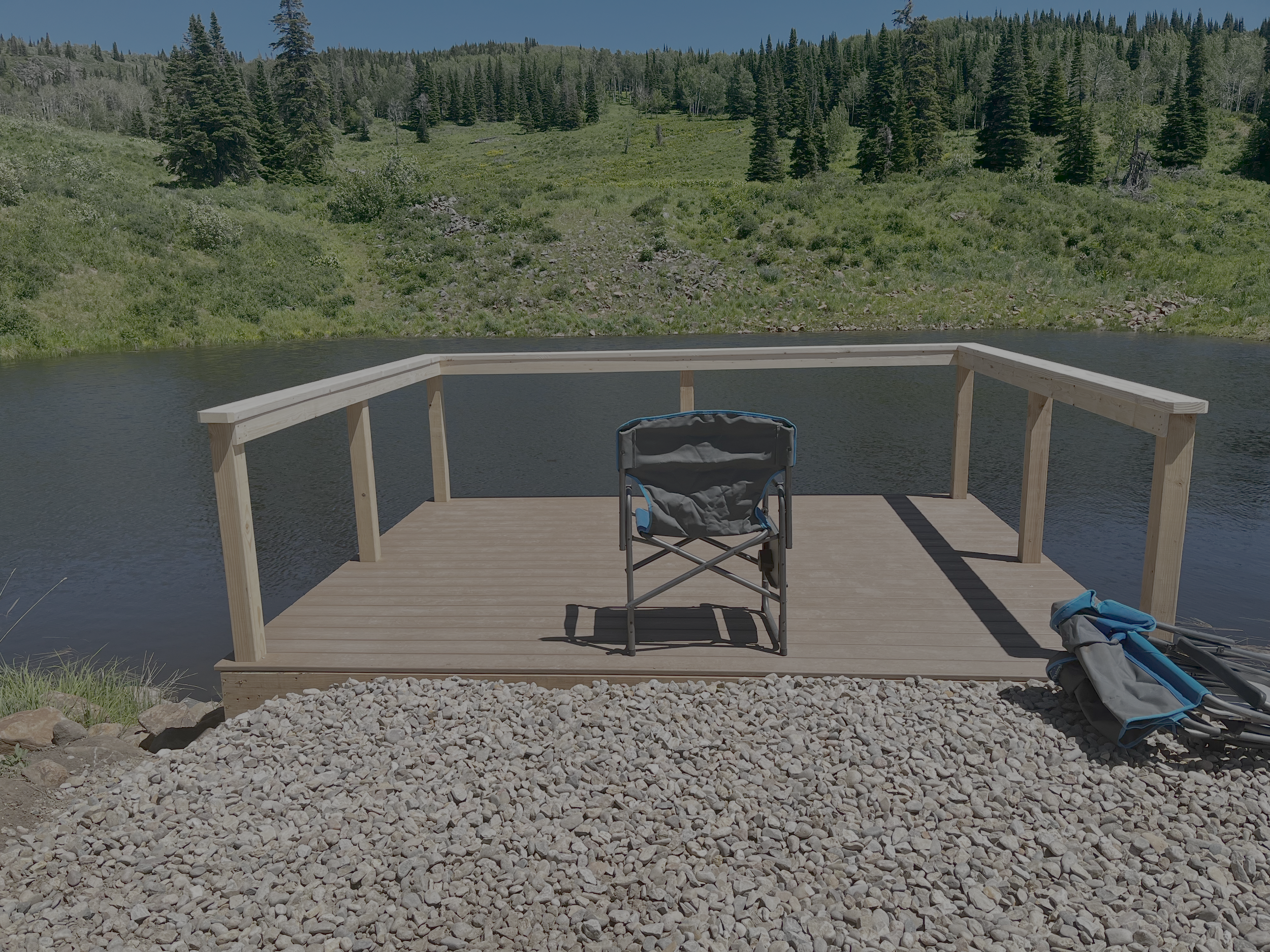 "Sittin' on the dock of the... pond..."